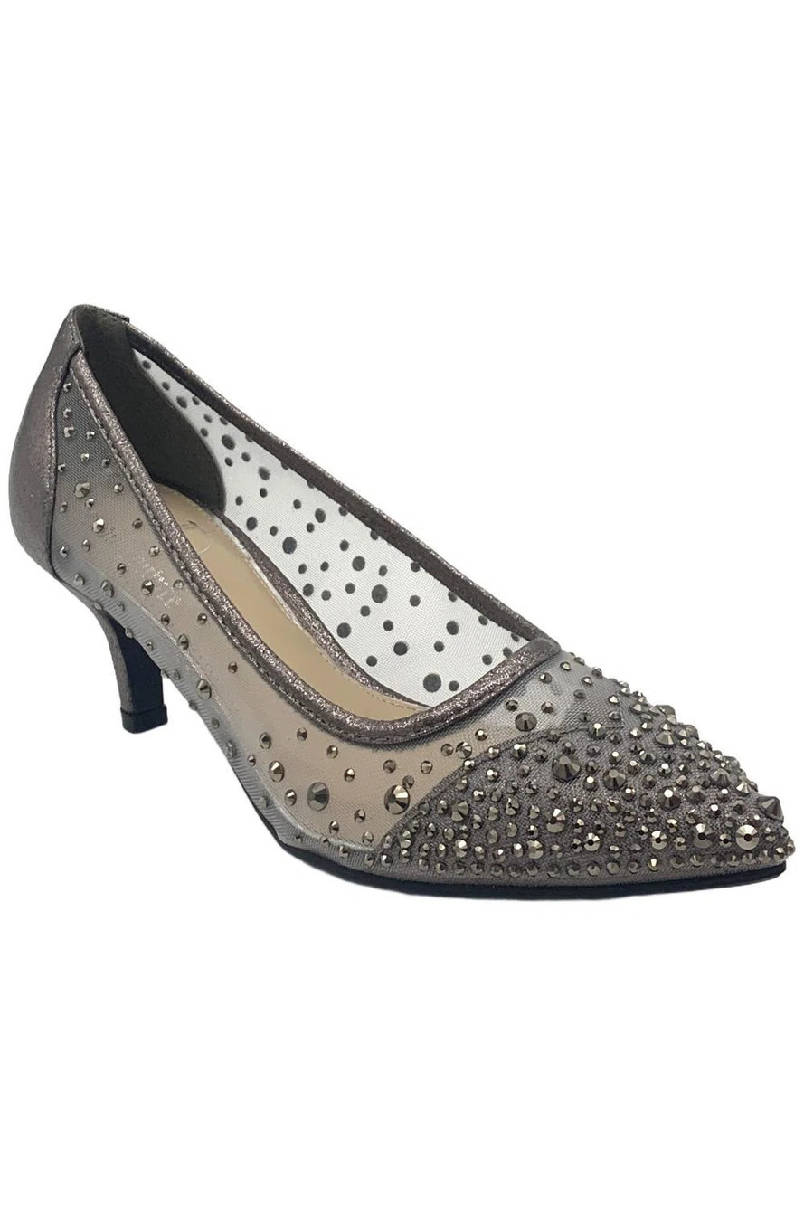 Lady Couture Women's Silk Heels Pewter - Medium
